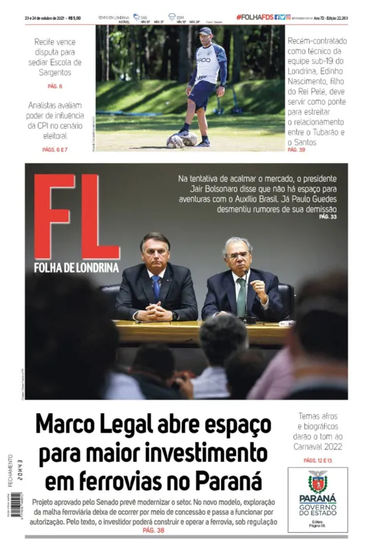 Imagem ilustrativa da imagem Capa 23/10/2021