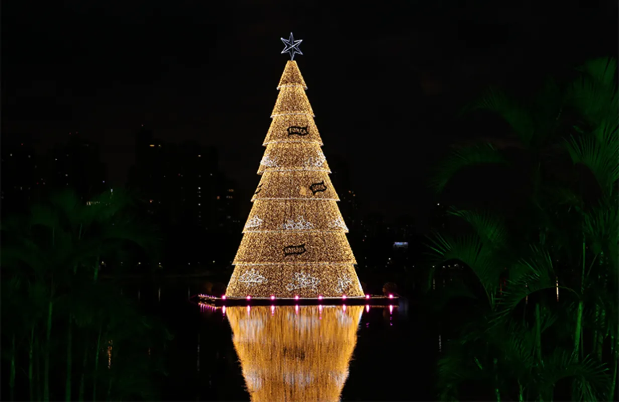 Lago Igapó terá novamente árvore iluminada de 25 metros