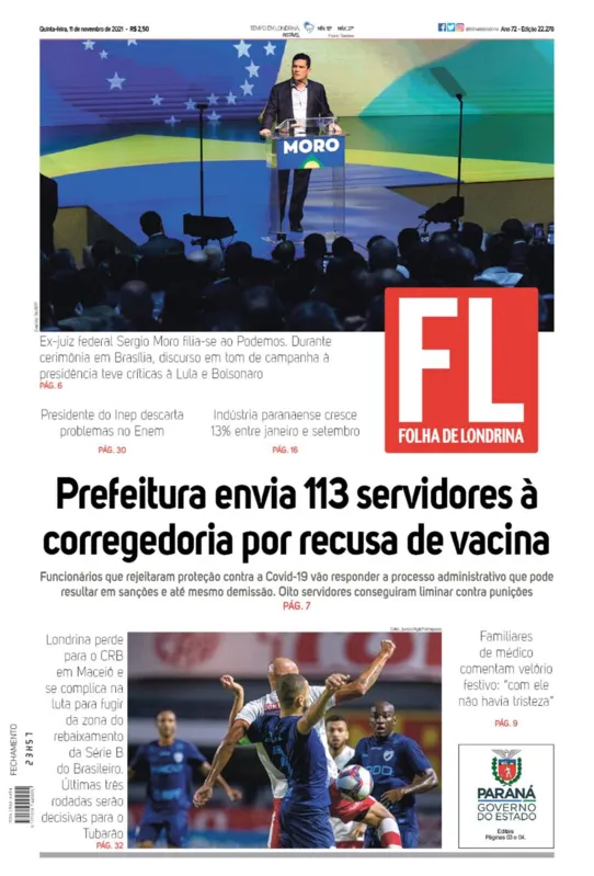 Imagem ilustrativa da imagem Capa 11/11/2021