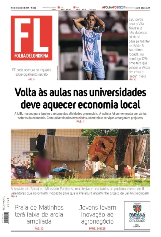 Imagem ilustrativa da imagem Capa 20/11/2021