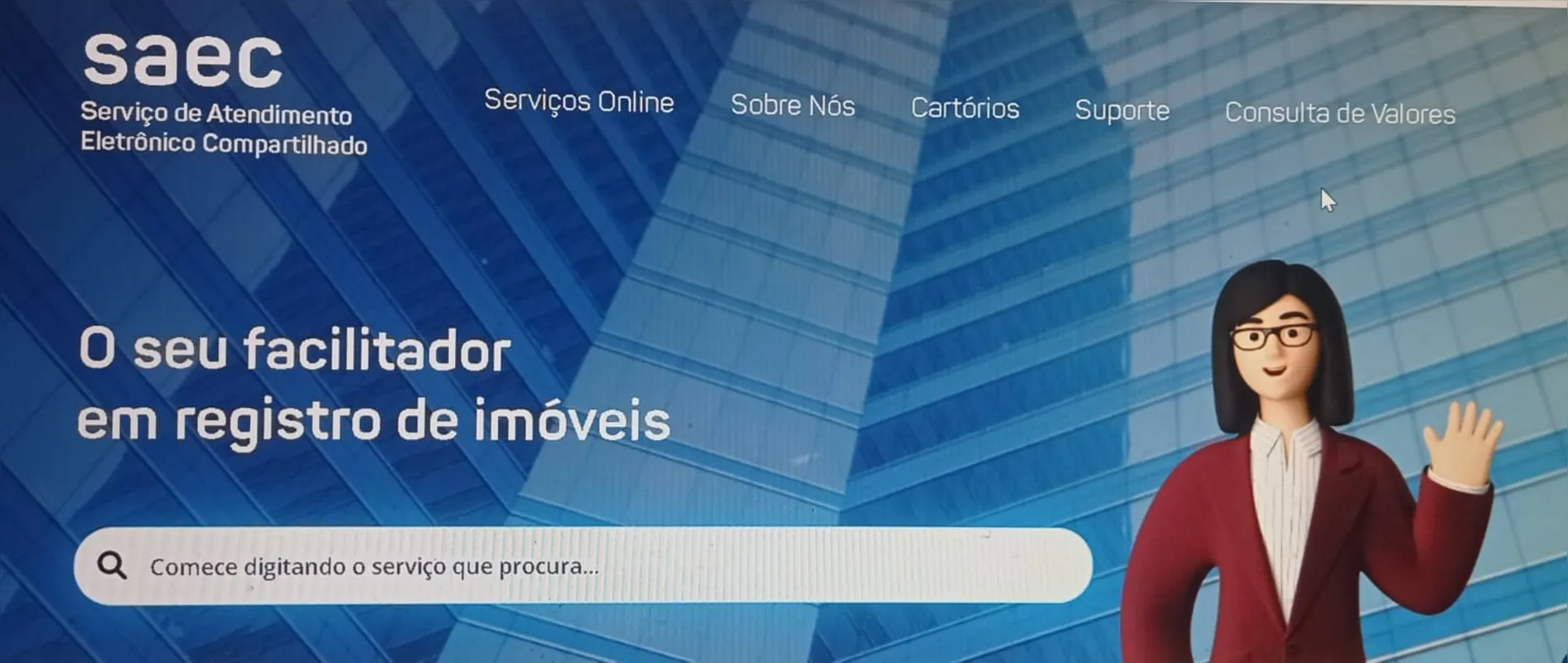 Cartórios de Registro de Imóveis de todo o Brasil possuem agora o Saec, uma plataforma única para atendimento aos usuários em meio eletrônico, por meio da qual é possível localizar o registro de propriedades, solicitar certidões, pesquisar matrículas, promover a regularização fundiária e a usucapião extrajudicial. 