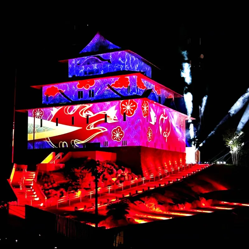 Imagem ilustrativa da imagem Assaí realiza projeção de Natal no castelo japonês
