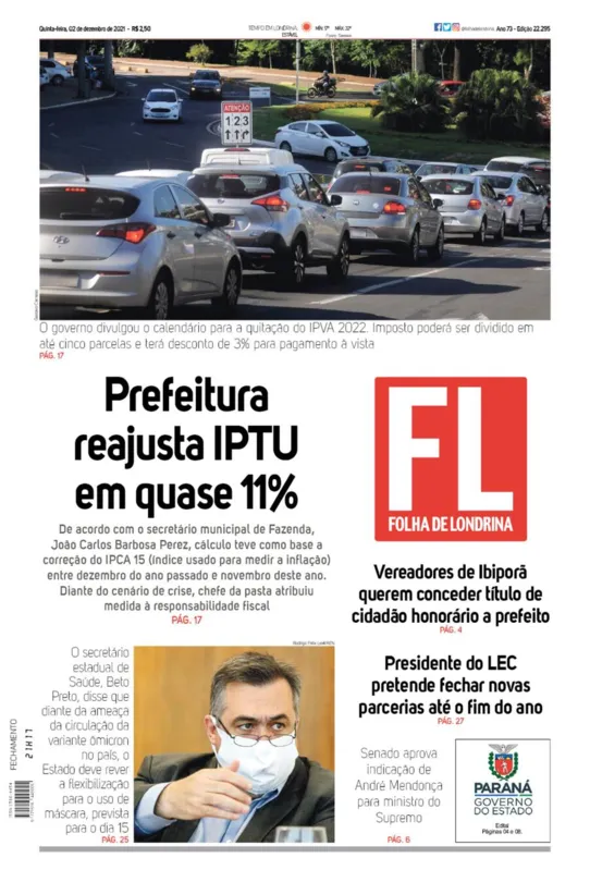 Imagem ilustrativa da imagem Capa 02/12/2021