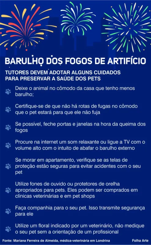 Imagem ilustrativa da imagem Como proteger o pet do barulho dos fogos de artifício