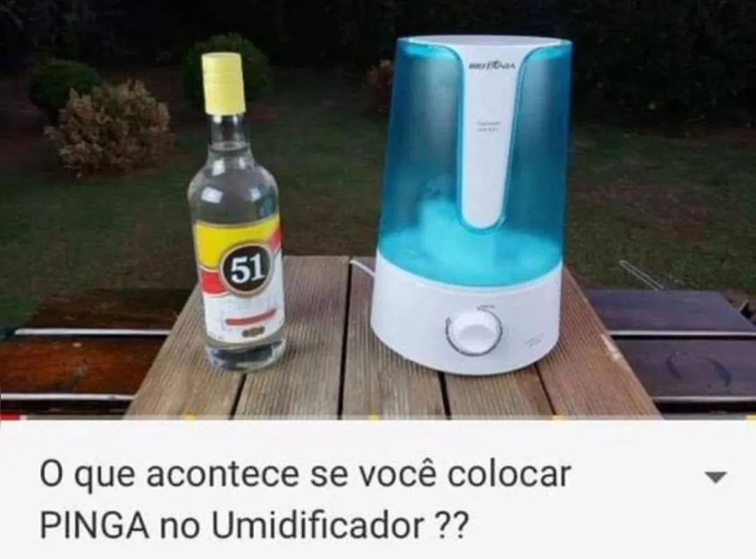 Meme de humor levanta questão de forma jocosa, porém se levado ao pé da letra pode causar acidentes graves