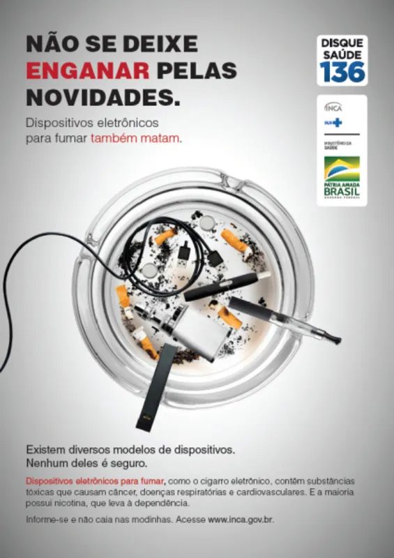 O Inca (Instituto Nacional do Câncer) aponta que  não é verdade o argumento de que os DEFs fazem menos mal à saúde do que os cigarros tradicionais. 