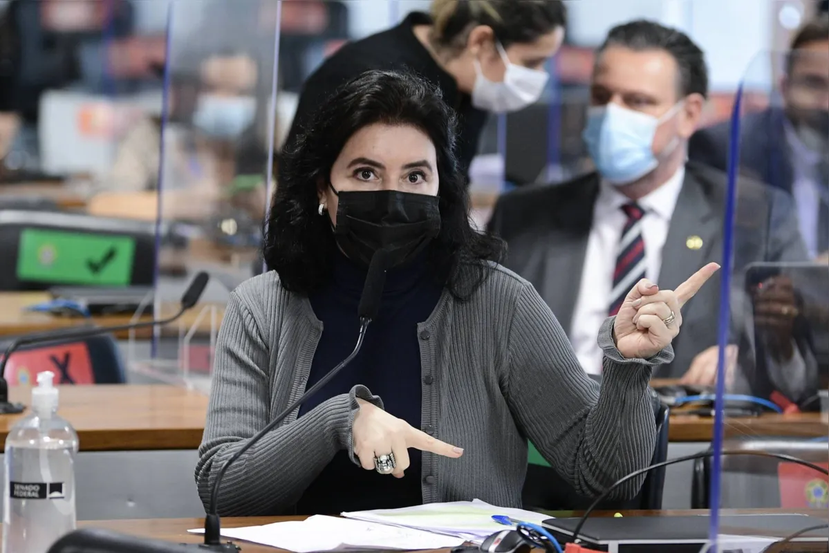 Imagem ilustrativa da imagem Simone Tebet se lança à Presidência e critica líderes que dividem país