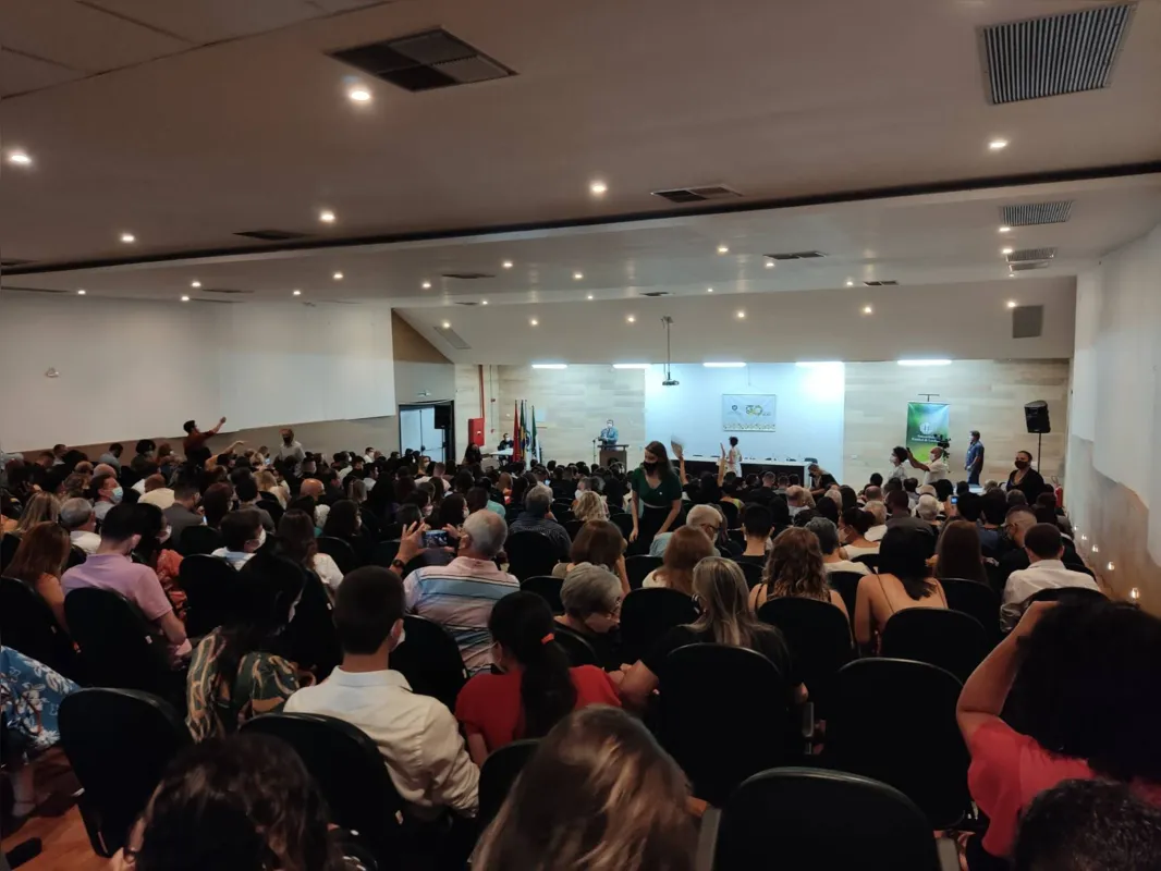A formatura presencial teve um número limitado de convidados por conta das medidas sanitárias