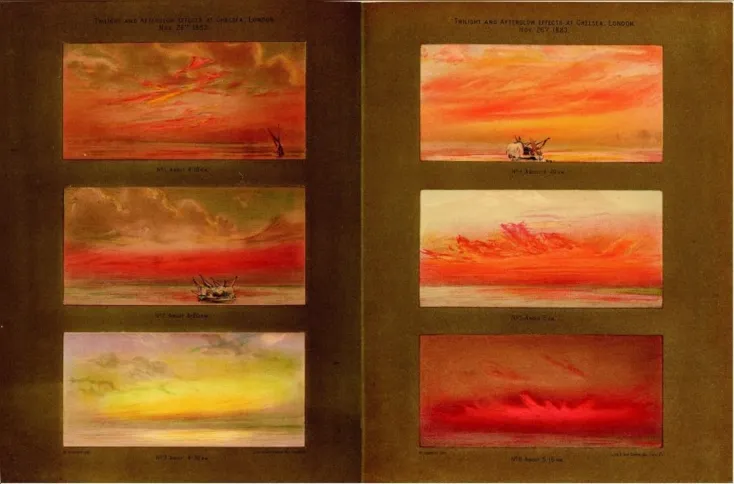 Efeitos atmosféricos da erupção do Krakatoa - (1888)  William Ashcroft