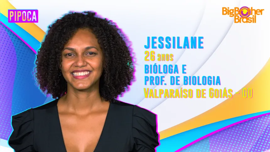 A baiana Jessilane é bióloga, mas não quer ser "planta" no programa