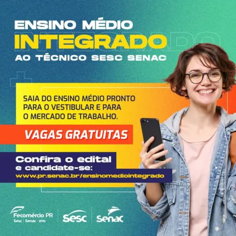 Imagem ilustrativa da imagem Sesc /Senac oferecem bolsas para ensino médio integrado