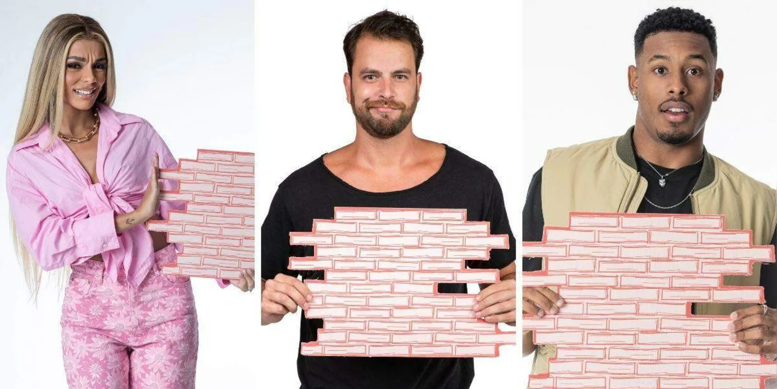 Bruna, o novato Gustavo e Paulo André: um dos três dirá adeus ao BBB22 nesta terça-feira (22)