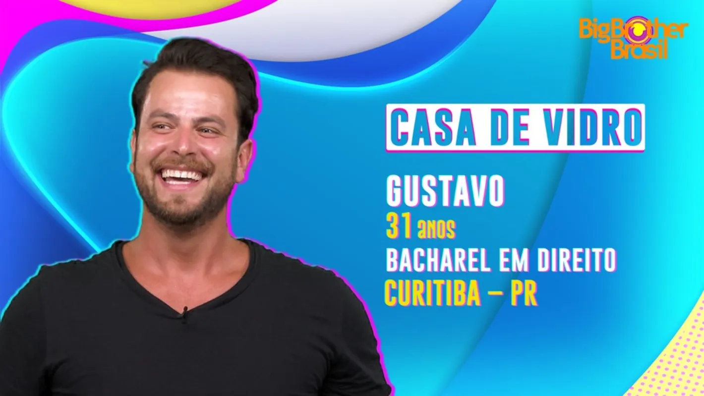 Gustavo: o novato que entrou pela Casa de Vidro não tem grandes simpatias