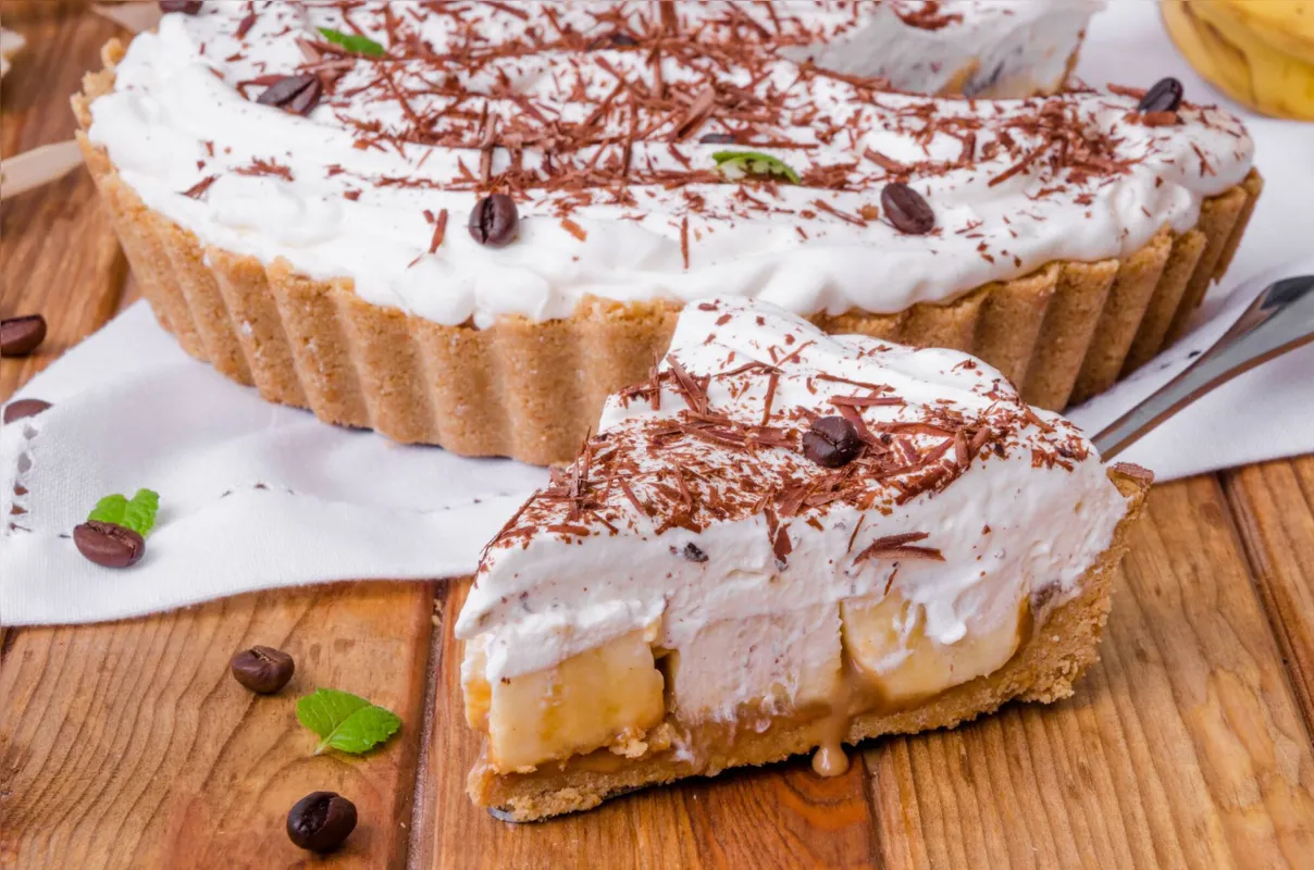 Banoffee: torta traz a delicosa mistura do creme, chantilly e pedaços de banana