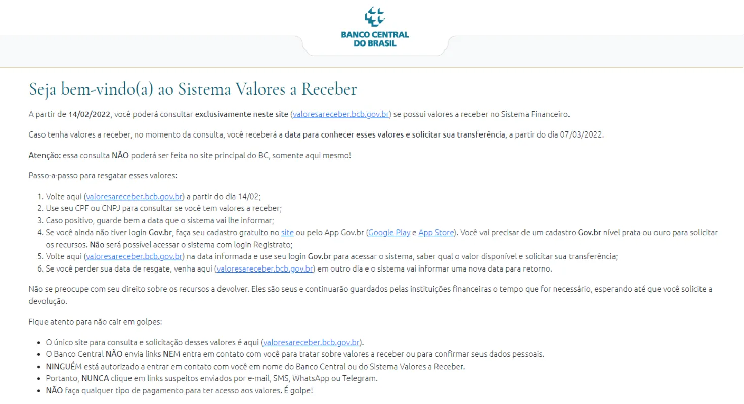 Imagem ilustrativa da imagem BC divulga novo site para consultar dinheiro esquecido em bancos
