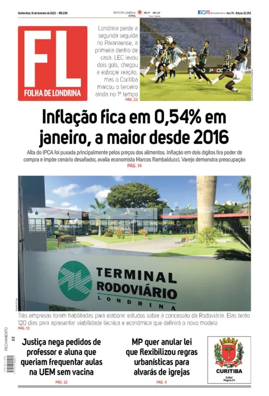 Imagem ilustrativa da imagem Capa 10/02/2022