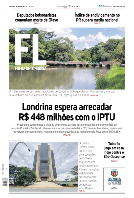 Imagem ilustrativa da imagem Capa 26/01/2022