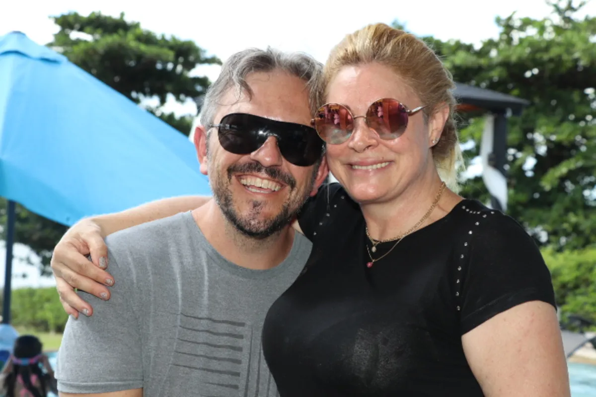 O doutor Ricardo Faissal e Maria Faissal presentes à festa