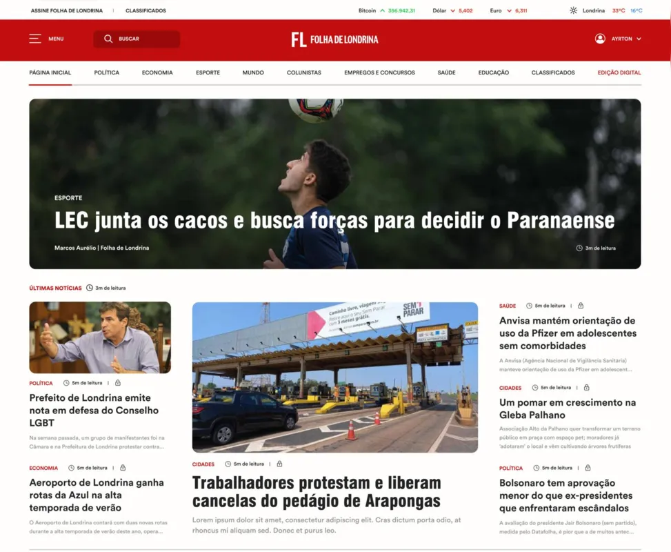 Imagem ilustrativa da imagem EDITORIAL - A partir de segunda, conheça uma nova experiência de ler a FOLHA