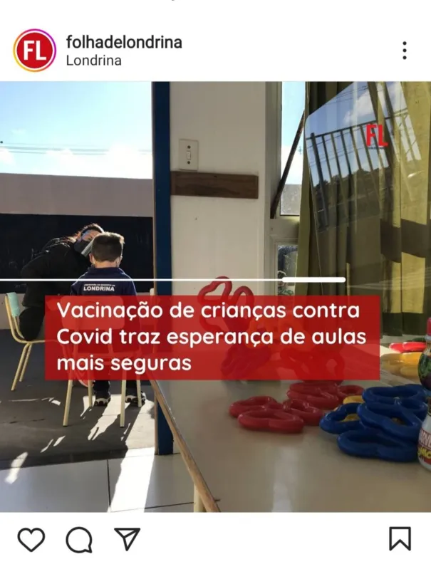 Imagem ilustrativa da imagem FOLHA NAS REDES - Menos riscos para as crianças e comunidade em geral
