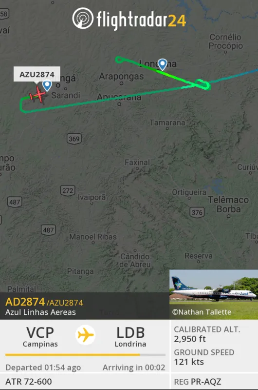 Imagem ilustrativa da imagem Mau tempo impede pouso no Aeroporto de Londrina