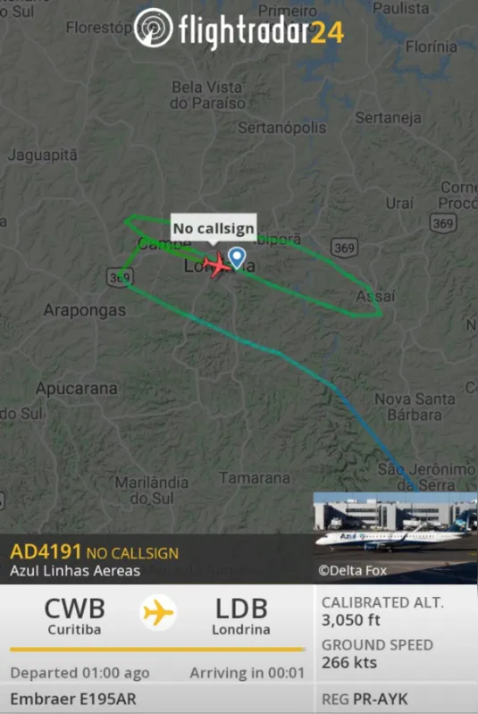 Imagem ilustrativa da imagem Mau tempo impede pouso no Aeroporto de Londrina