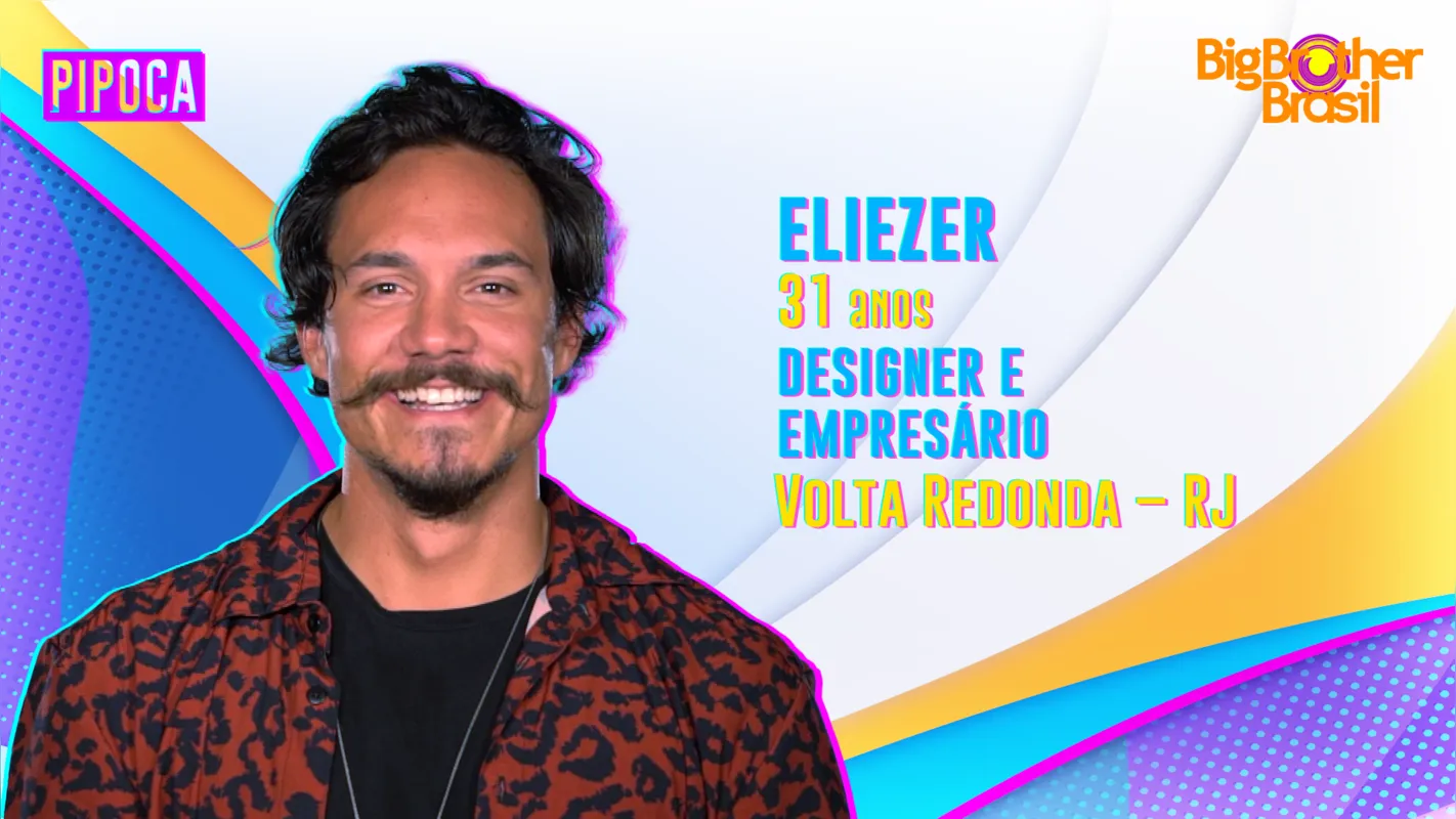 O designer Eliezer é aventureiro e diz que nunca passou um pente no cabelo