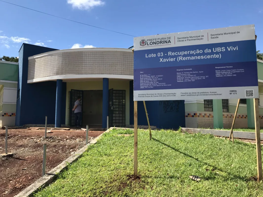 Imagem ilustrativa da imagem Prefeitura de Londrina pode romper contrato em obra da UBS Vivi Xavier