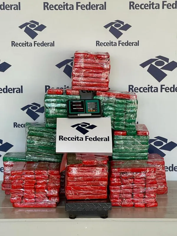 A Receita Federal apreendeu 600 kg de maconha que estavam sendo enviados do Paraná para São Paulo (SP) e Fortaleza (CE).