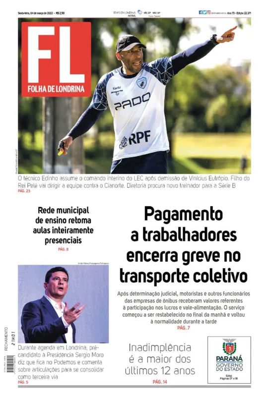 Imagem ilustrativa da imagem Capa 04/03/2022