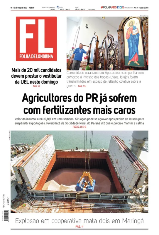 Imagem ilustrativa da imagem Capa 05/03/2022