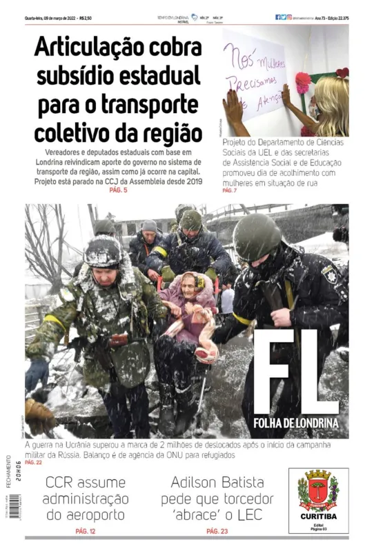 Imagem ilustrativa da imagem Capa 09/03/2022