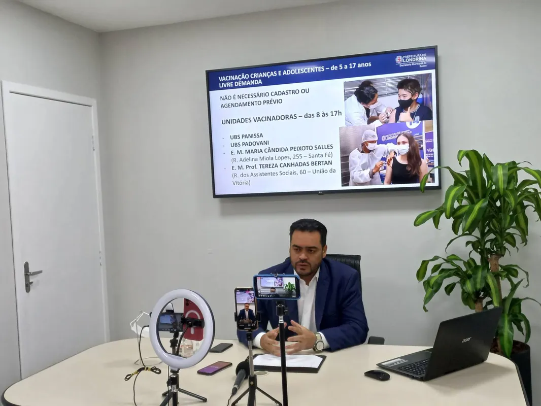 Anúncio foi feito pelo secretário de Saúde, Felippe Machado, durante coletiva de imprensa