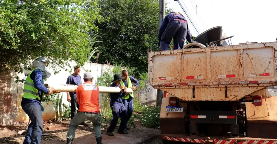 Illustrative photo of the Dengue Task Force collecting 100 tons of materials in North Londrina