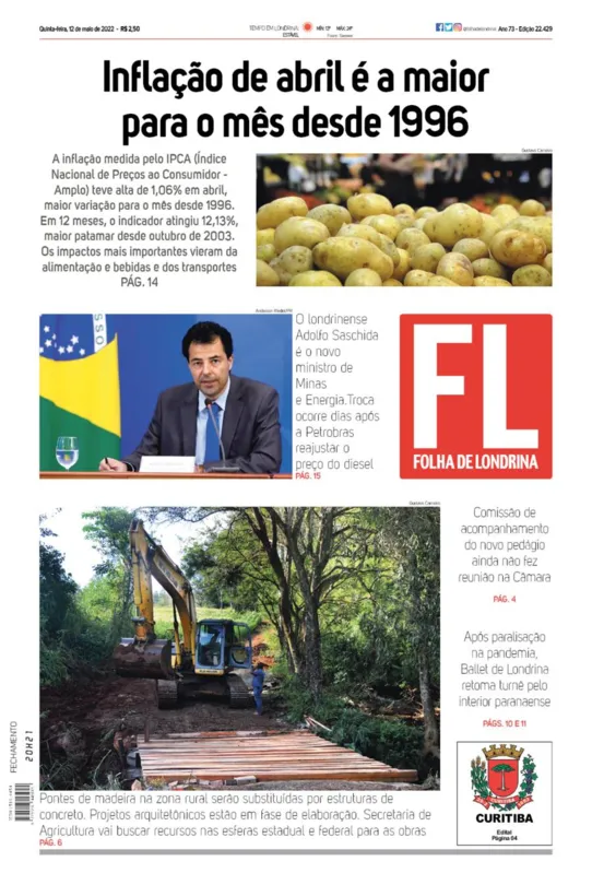 Imagem ilustrativa da imagem Capa 12/05/2022