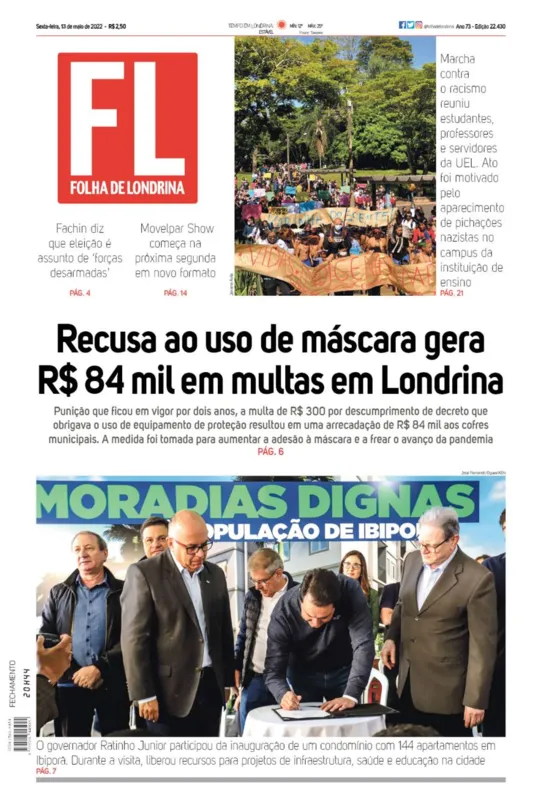 Imagem ilustrativa da imagem Capa 13/05/2022