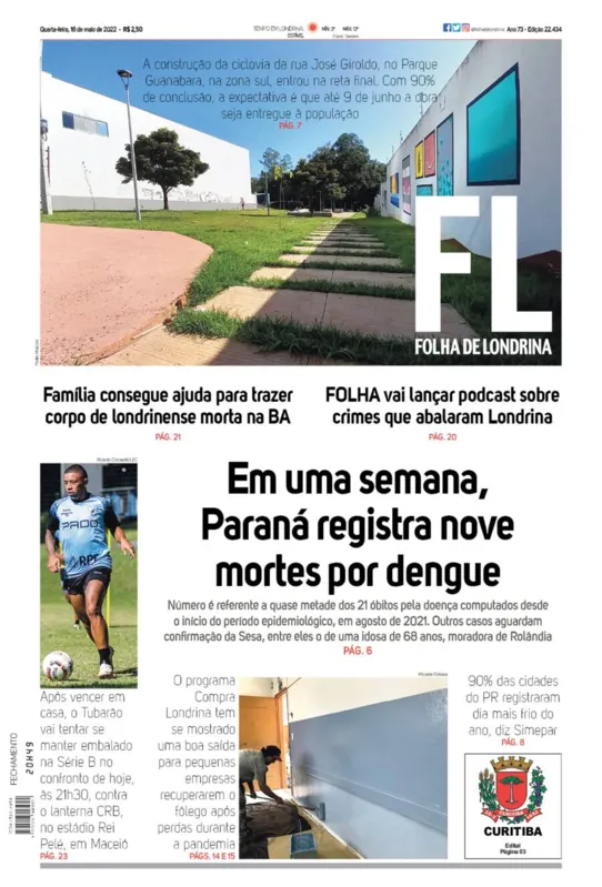 Imagem ilustrativa da imagem Capa 18/05/2022