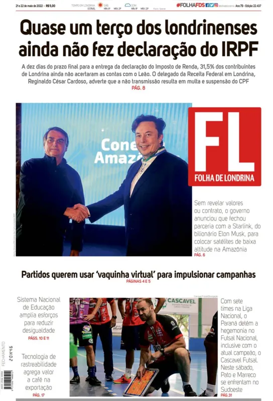 Imagem ilustrativa da imagem Capa 21/05/2022