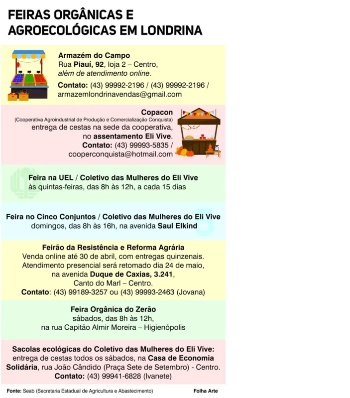 Imagem ilustrativa da imagem FOLHA RURAL  - Paraná já conta com 59 feiras de orgânicos e agroecológicos