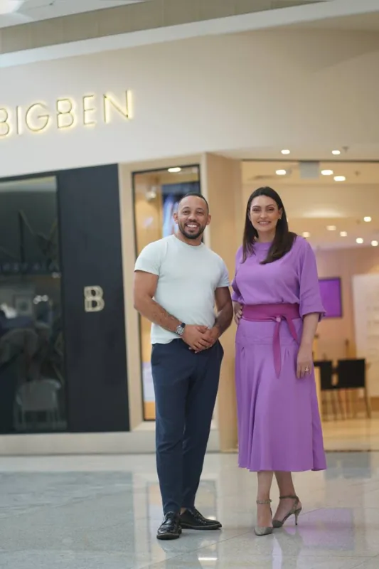 Ricardo Souza, gerente de design, e Karine Sackser, diretora comercial do Grupo Bergerson