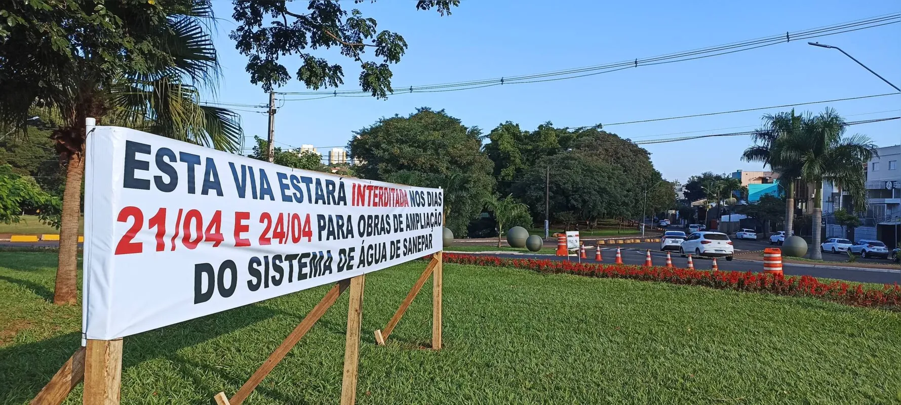 Aviso alerta motoristas desde o início da semana