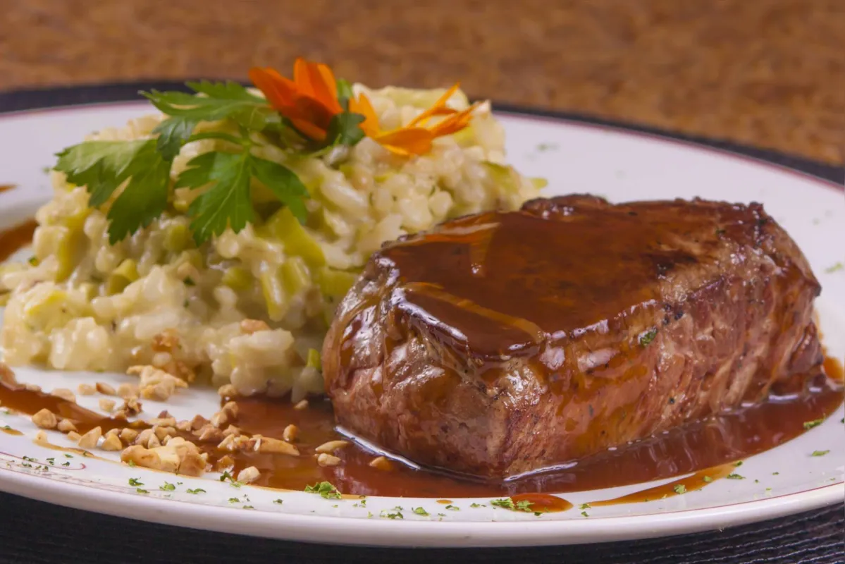 Fillet mignon with risotto