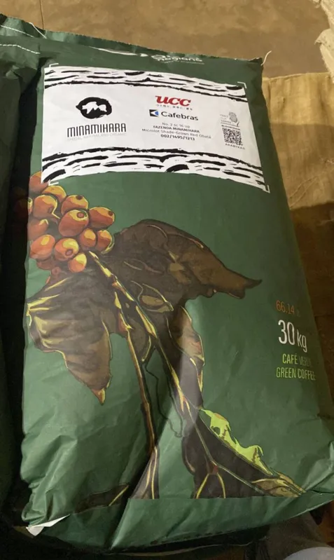 Saca de café especial exportada ao Japão traz QR Code com as principais informações sobre o produto