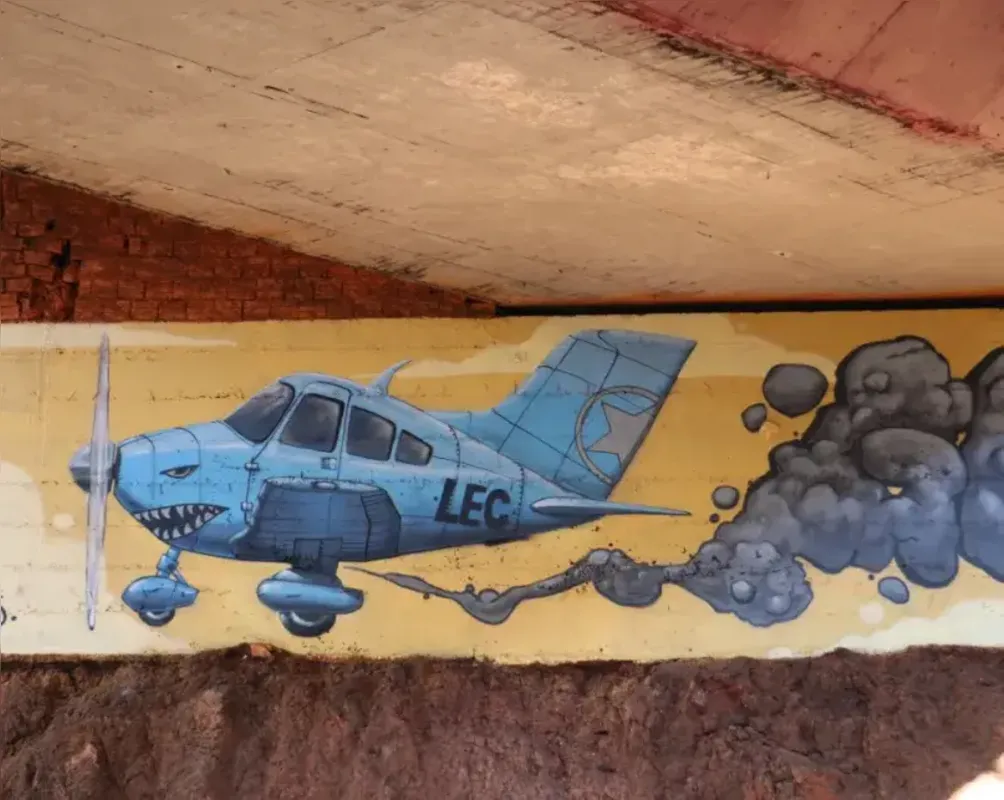 Imagem ilustrativa da imagem Viaduto da Santos Dumont ganha grafitagem personalizada