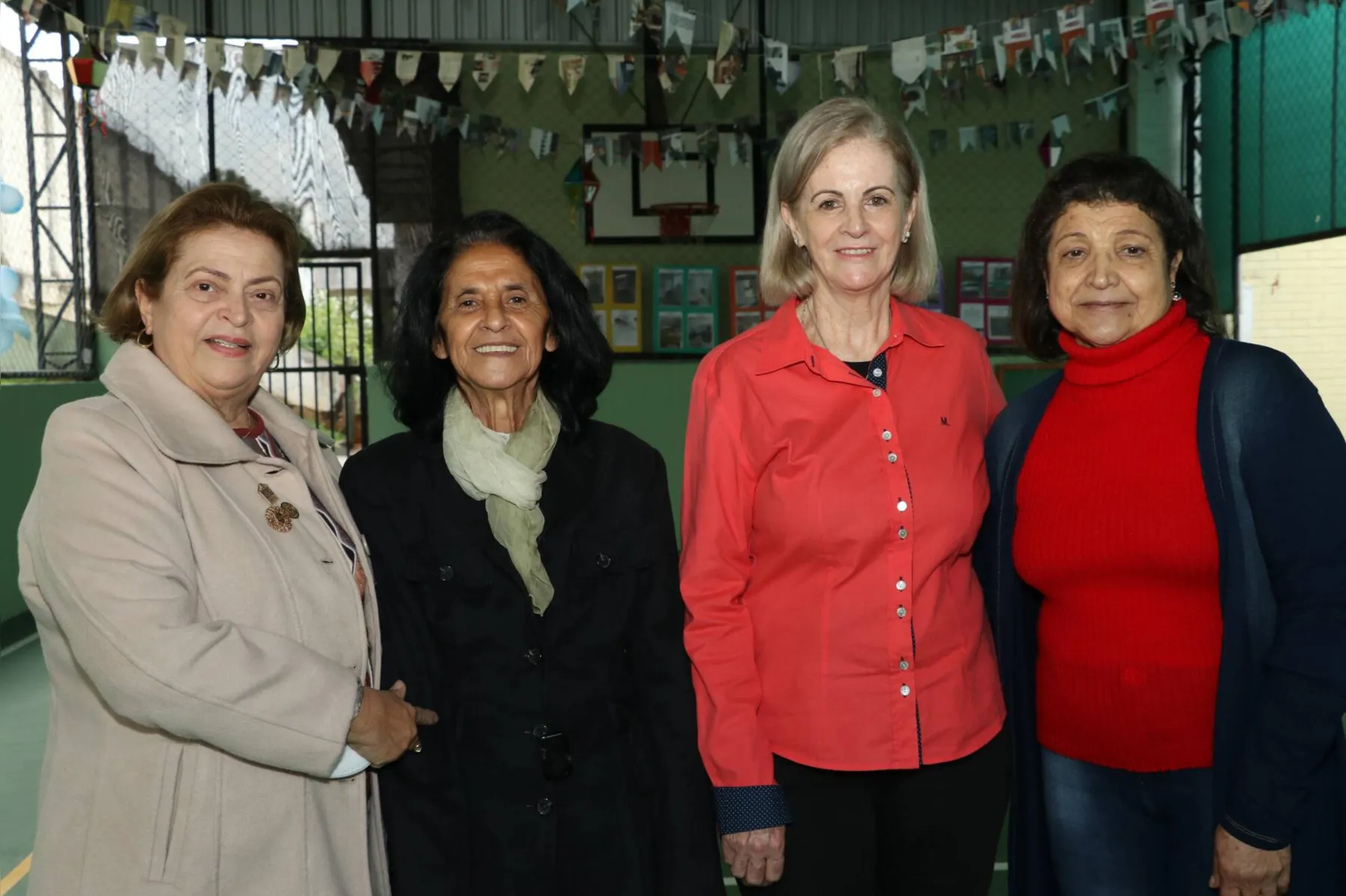 A presidente da Associação de Senhoras de Rotarianos, Selma Nogami, a ex-presidente da APS Down Creuza Cardoso, a atual presidente da entidade, Maria Luzia Furtado, e  a vice-presidente Adélia Maria