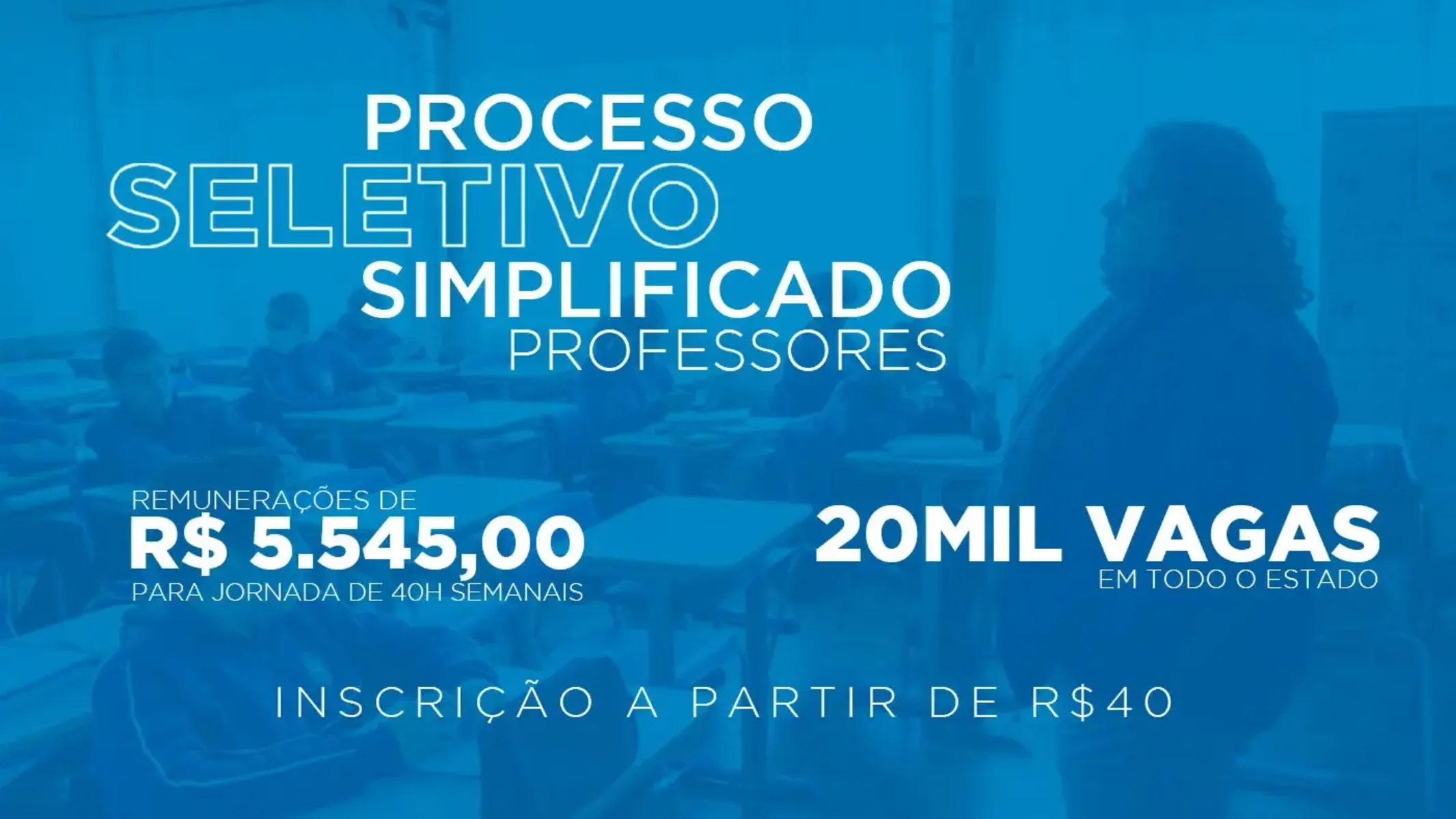 Imagem ilustrativa da imagem Paraná abre inscrições do PSS para contratação de 20 mil professores