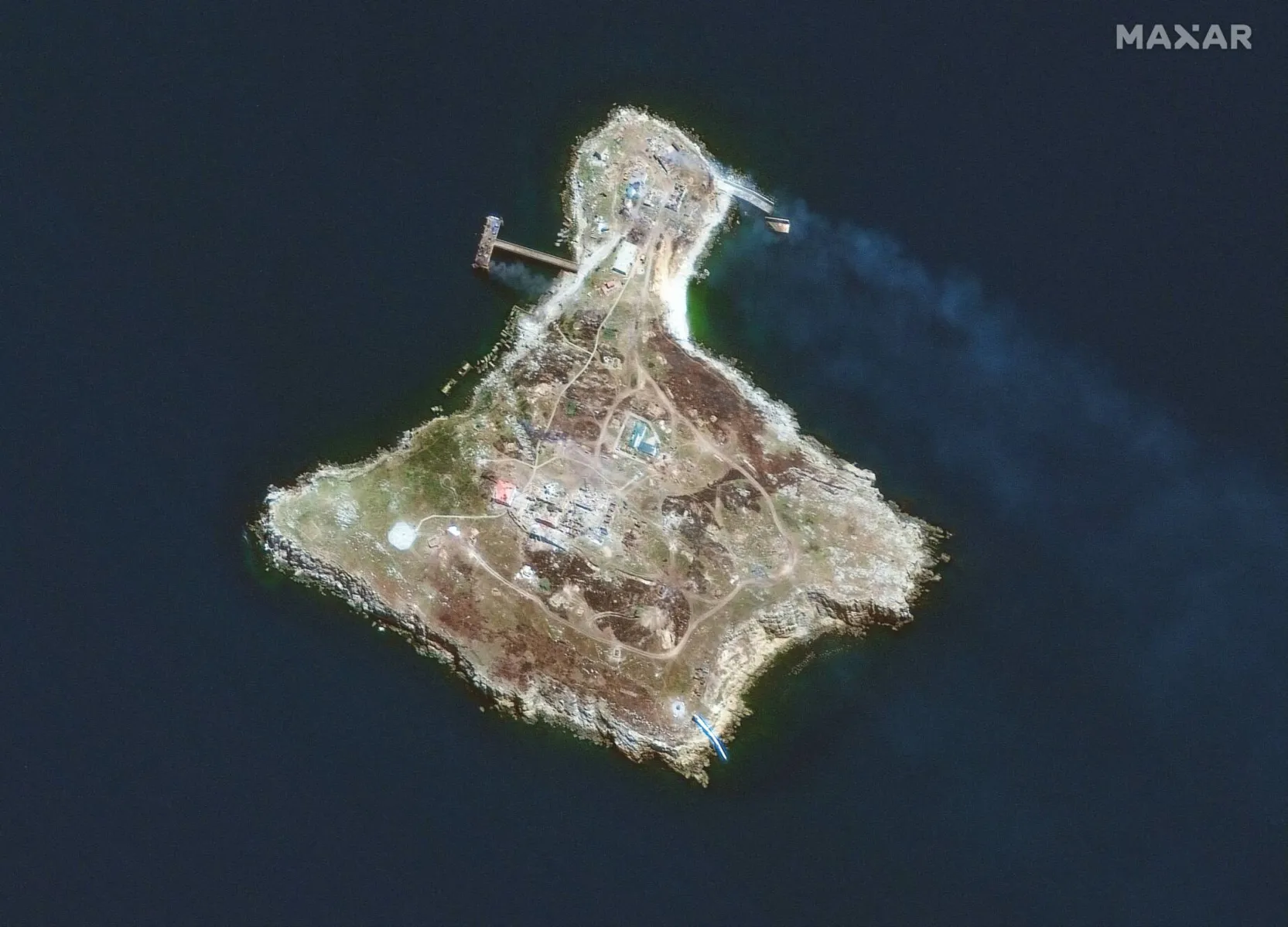 Segundo o Ministério da Defesa da Rússia, a evacuação da ilha da Cobra foi "um gesto de boa vontade"