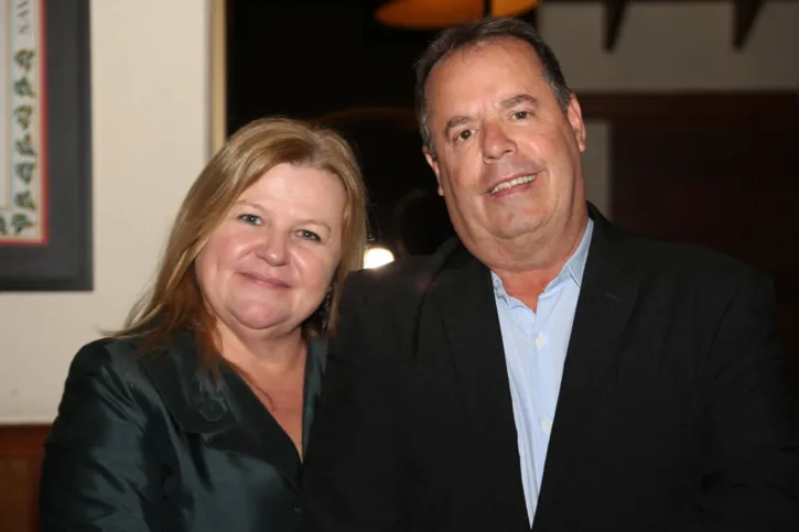 O presidente Edson Dornellas e a esposa Patrícia Dornellas