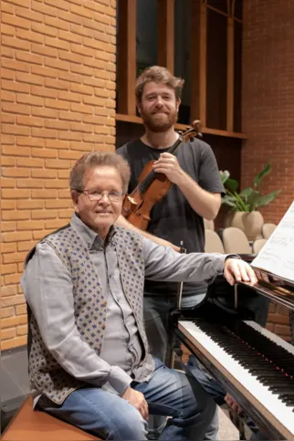 O pianista Marco Antônio de Almeida e violinista Leonardo Jaffé tocam juntos neste domingo num encontro inédito e executando composições de grande beleza