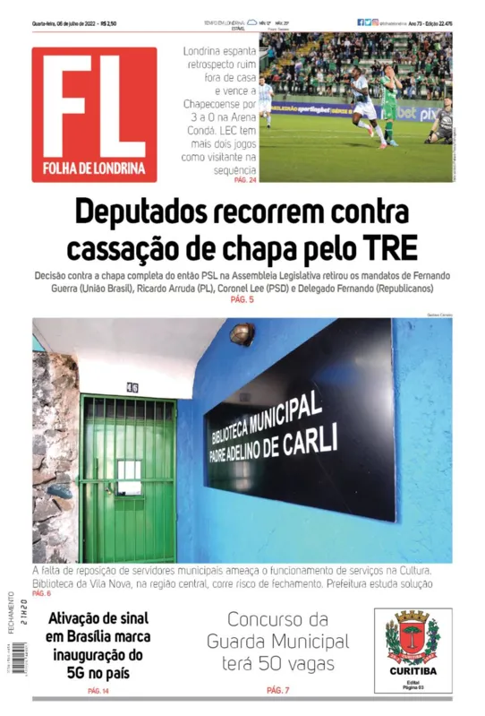 Imagem ilustrativa da imagem Capa 06/07/2022